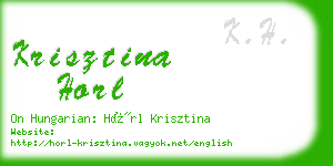 krisztina horl business card